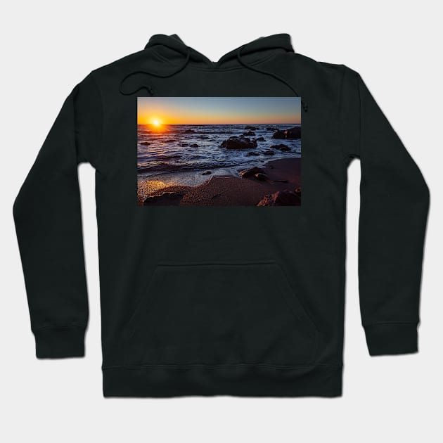 Pacific Coastal Sunset Hoodie by photogarry